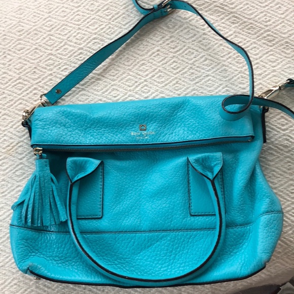 kate spade Handbags - Kate Spade leather teal crossover bag